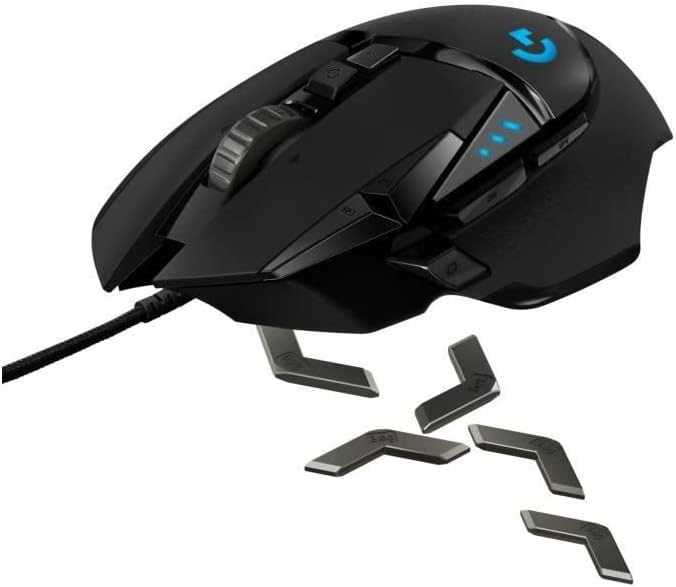 Logitech G502 HERO Wired Gaming Mouse – 25K Sensor, 25,600 DPI, RGB, Adjustable Weights, 11 Buttons