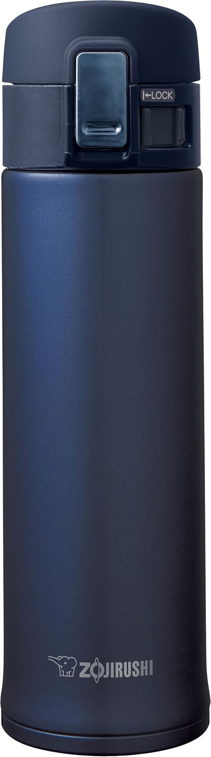 Zojirushi 16oz Stainless Steel Travel Mug – Leak-Proof Thermos | Smoky Blue | Vacuum Insulated | Hot & Cold Drink Bottle