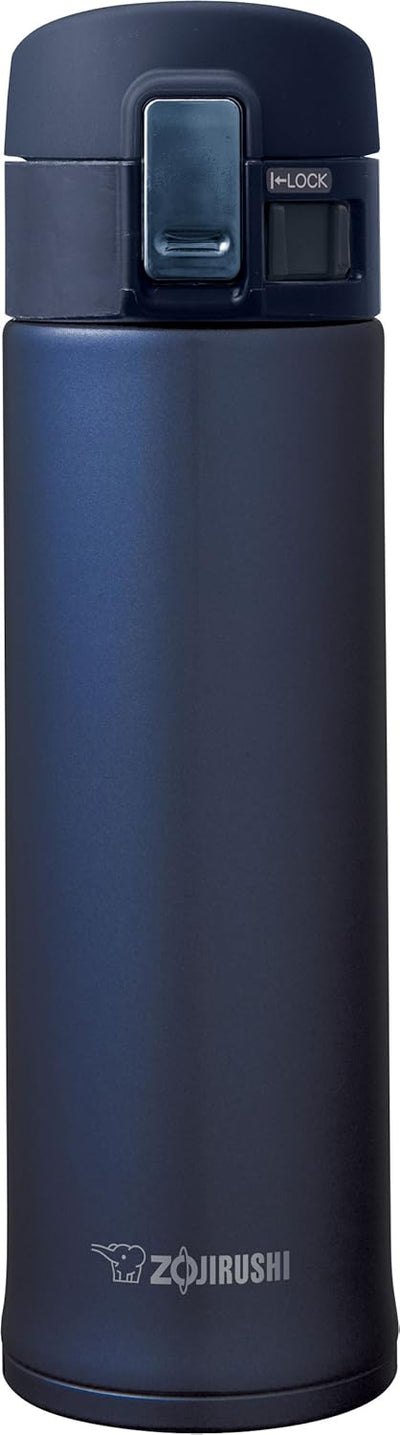Zojirushi 16oz Stainless Steel Travel Mug – Leak-Proof Thermos | Smoky Blue | Vacuum Insulated | Hot & Cold Drink Bottle